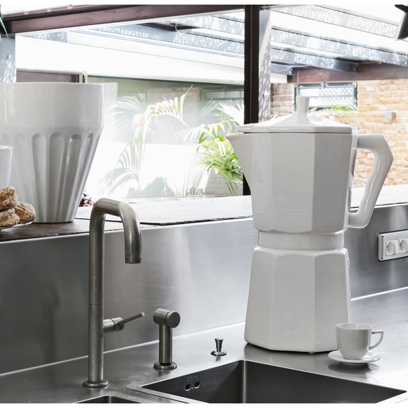 Giant Moka Coffee Maker blanca